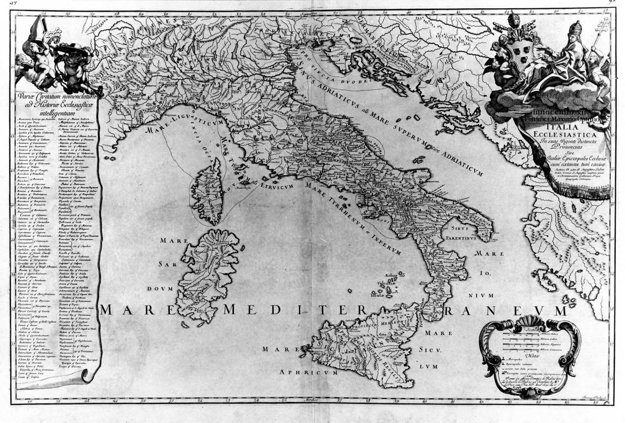 tavola topografica (stampa) di Barbey Antonio, Lubin Augustin, De Rossi Giovanni Giacomo (sec. XVII)