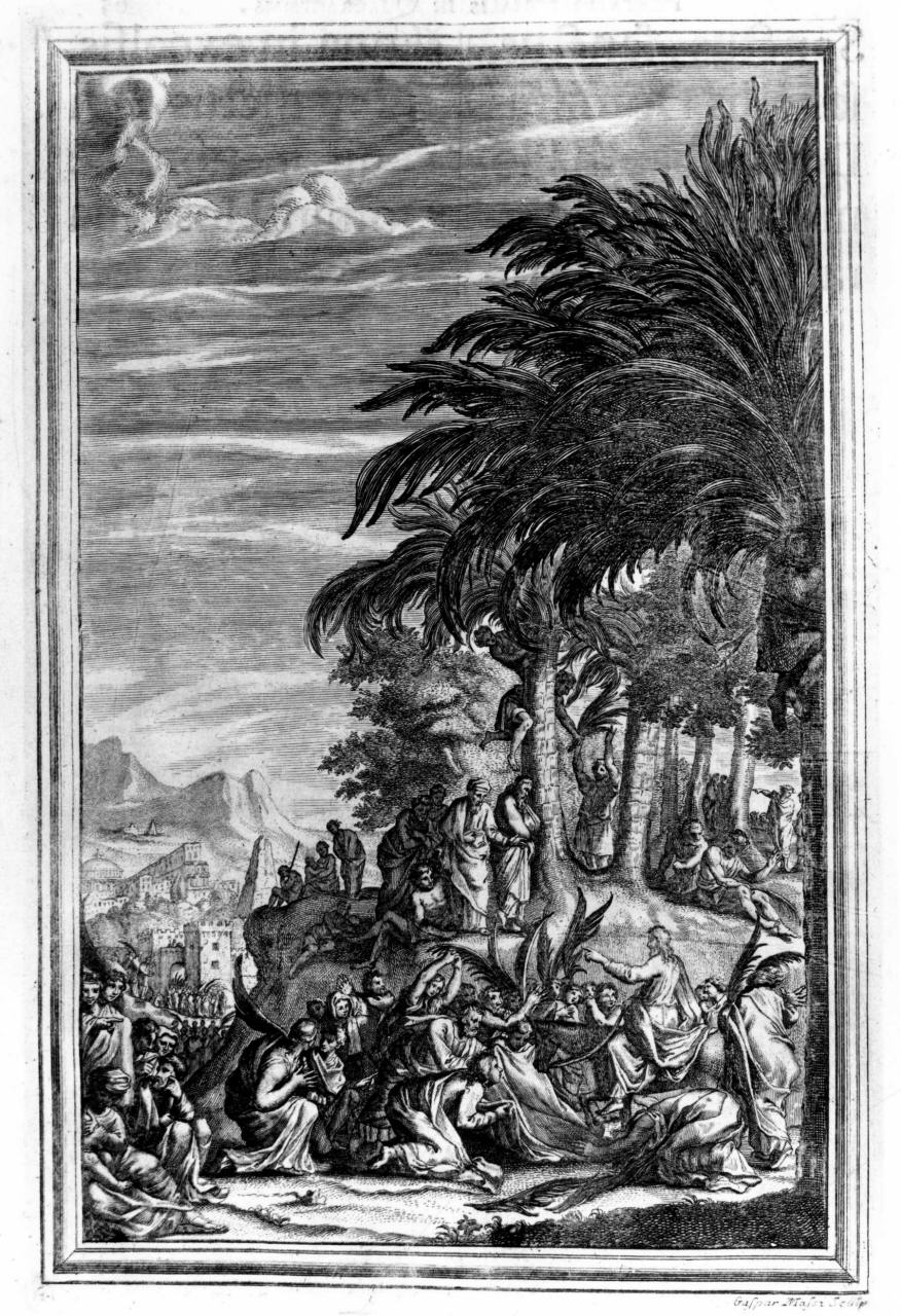 entrata di Cristo in Gerusalemme (stampa) di Massi Gasparo (sec. XVIII)