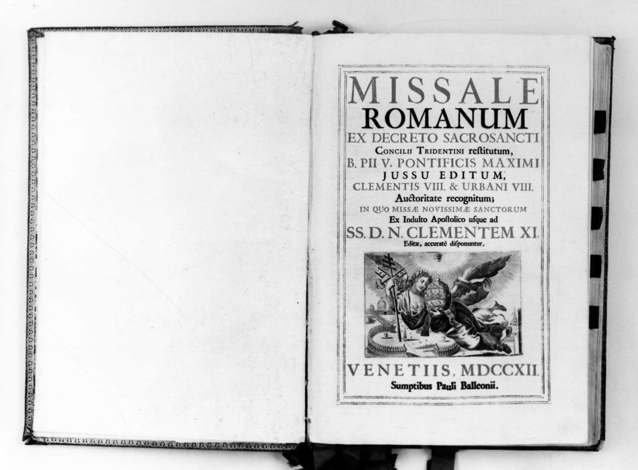 angelo con insegne papali: tiara e chiavi (stampa) di Piccini Elisabetto detta Suor Isabella (sec. XVIII)