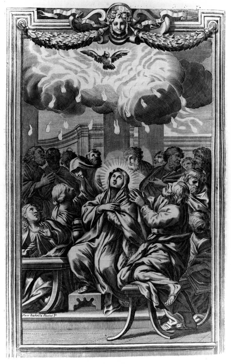 Pentecoste (stampa) di Piccini Elisabetto detta Suor Isabella (sec. XVIII)