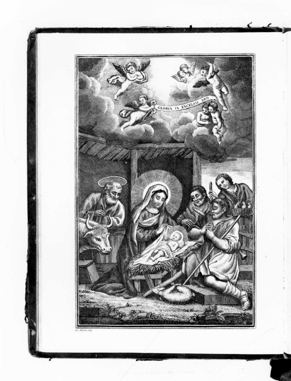 adorazione dei pastori (stampa) di Nani Antonio (sec. XIX)