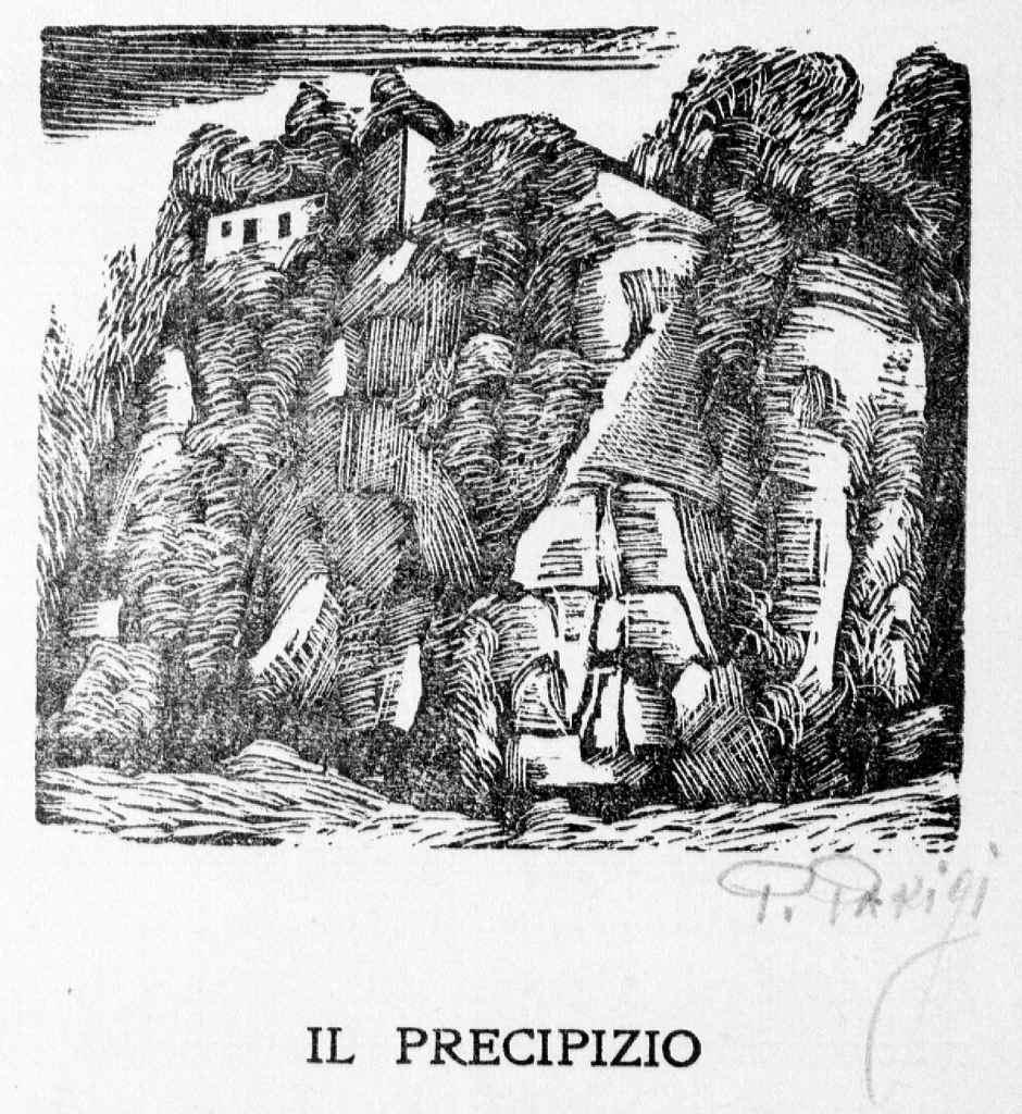 veduta del convento della Verna (stampa, serie) di Parigi Pietro (sec. XX)