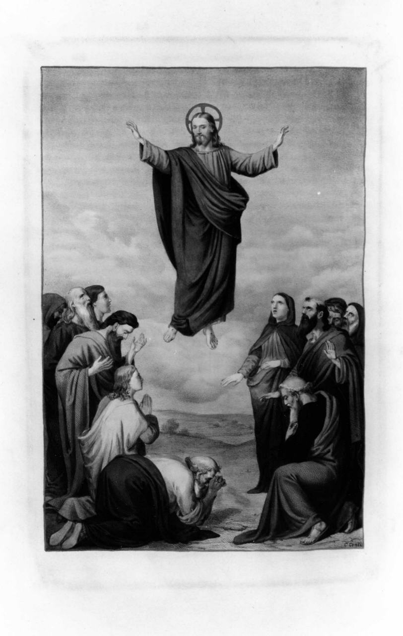 ascensione di Cristo (stampa) di Conti Primo - ambito fiorentino (sec. XIX)
