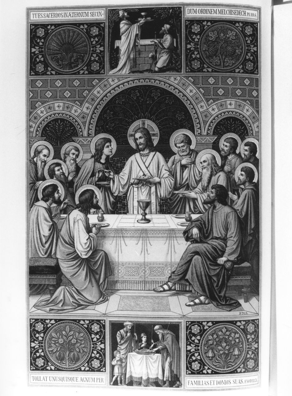 ultima cena (stampa) di Monogrammista F.M.S (ultimo quarto sec. XIX)