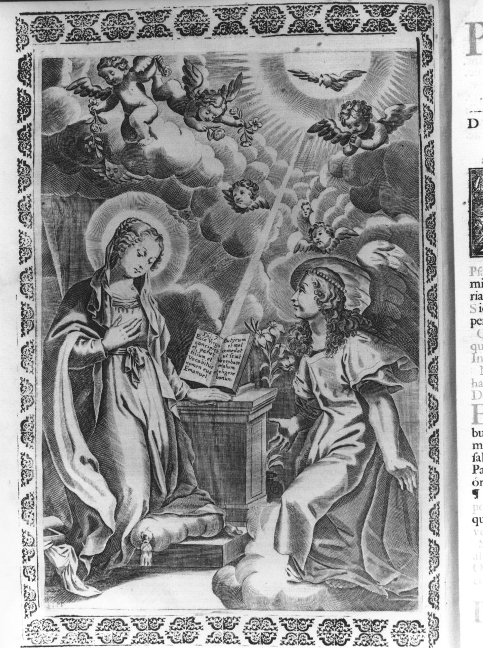 Annunciazione (stampa) di Piccini Elisabetto detta Suor Isabella (sec. XVII)