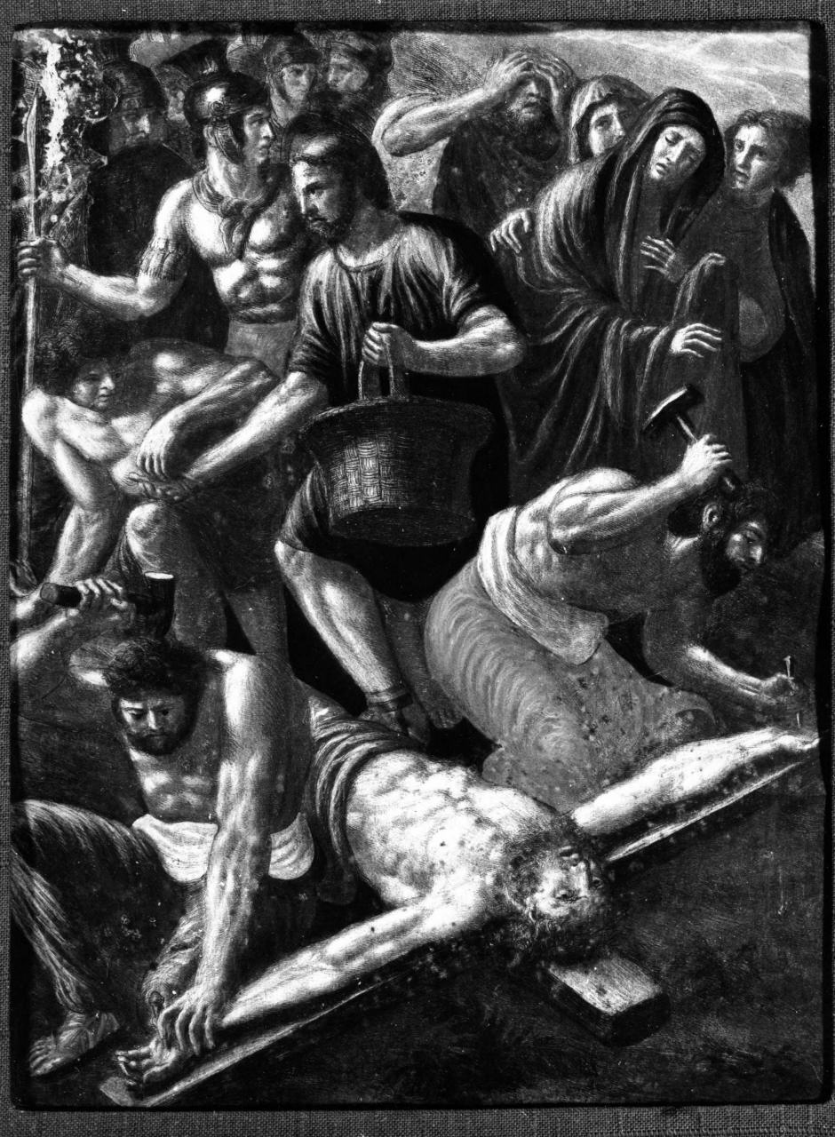 stazione XI: Gesù inchiodato alla croce (stampa, serie) - ambito italiano (sec. XIX)