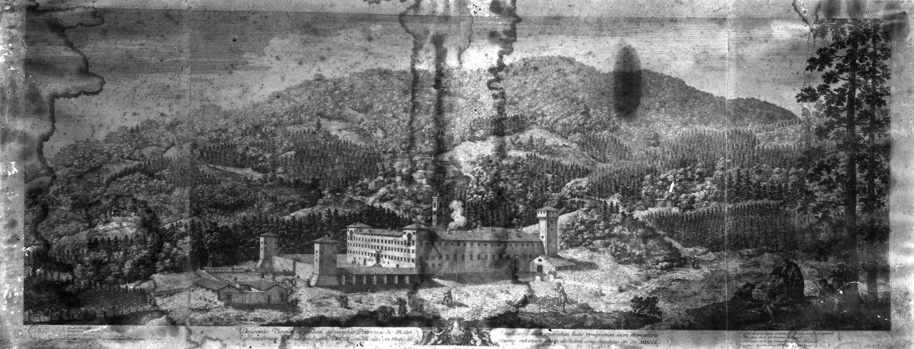 veduta di Vallombrosa (stampa) di Cioci Antonio (sec. XVIII)