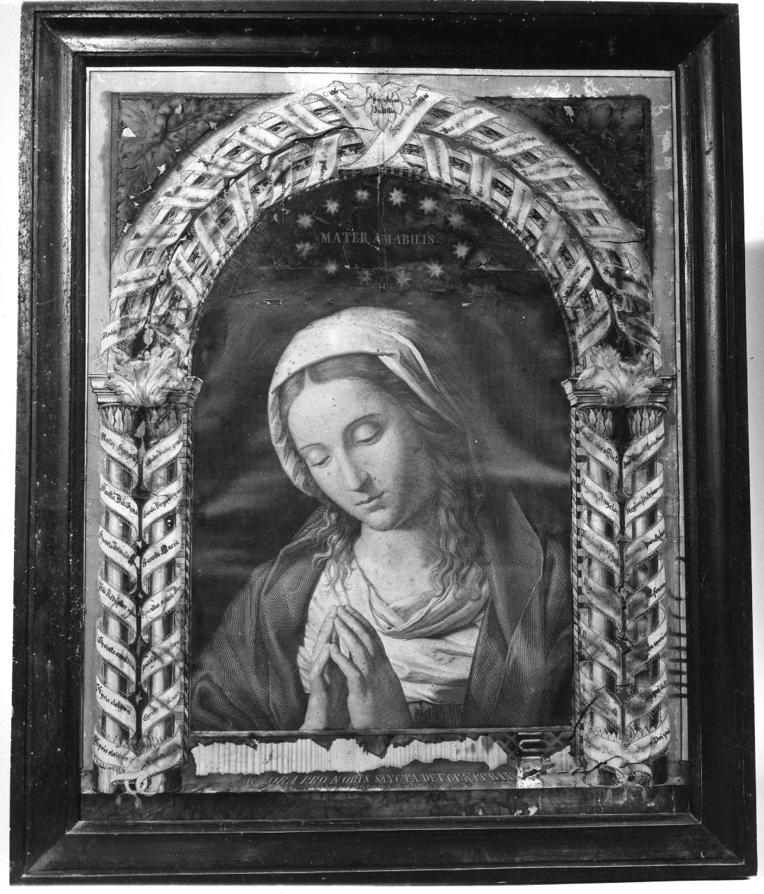 Madonna in preghiera, Madonna orante (stampa) di Tofanelli Stefano, Folo Giovanni (prima metà sec. XIX)
