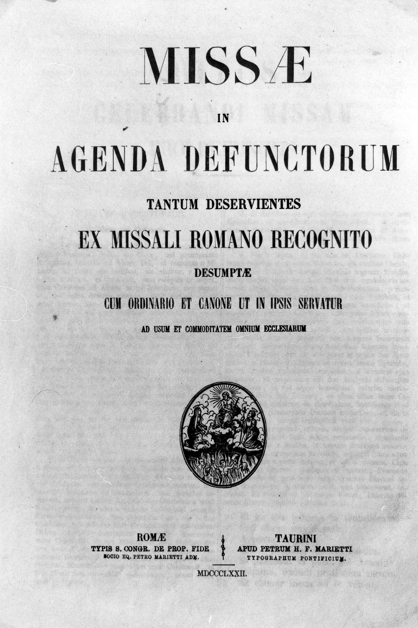 anime del purgatorio che invocano il Redentore tra S. Giuseppe e Maria Vergine (stampa) - ambito romano (sec. XIX)