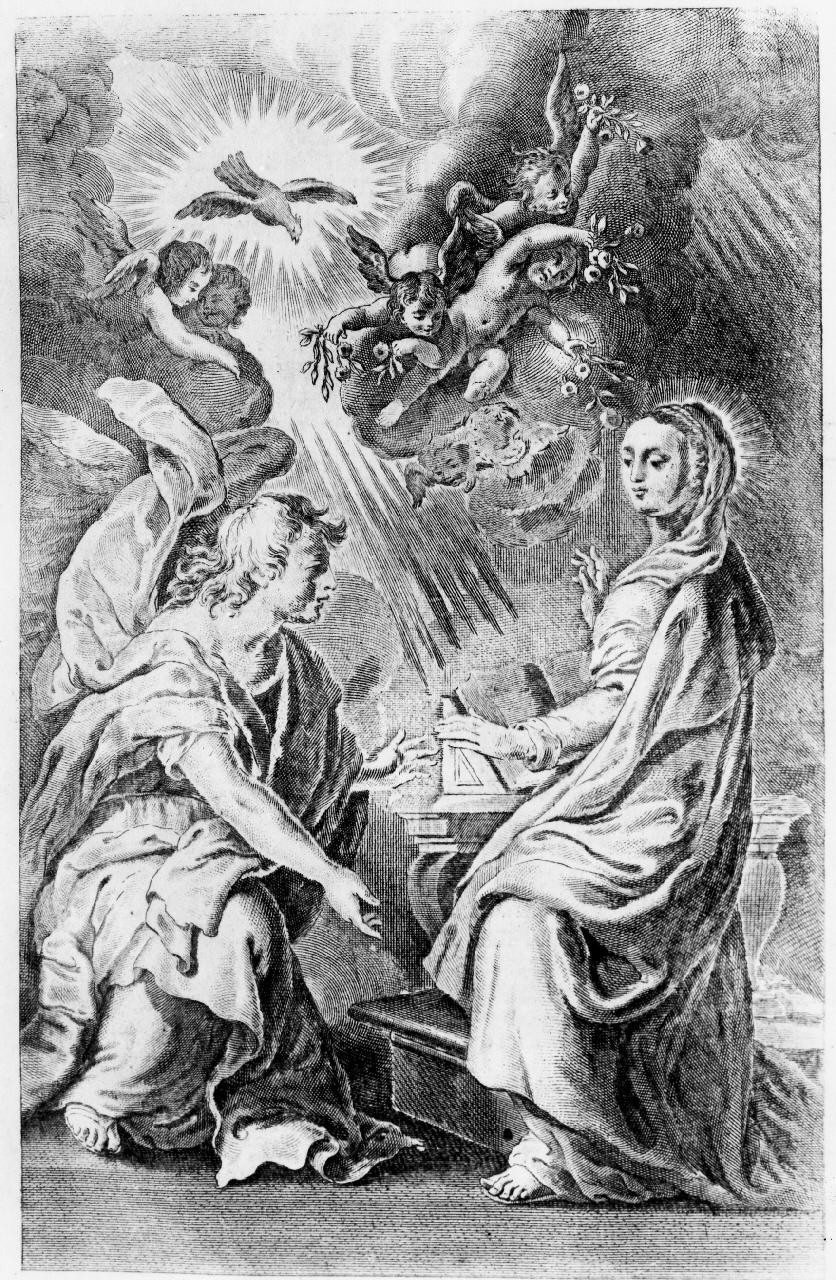 Annunciazione (stampa) - ambito veneto (terzo quarto sec. XVIII)