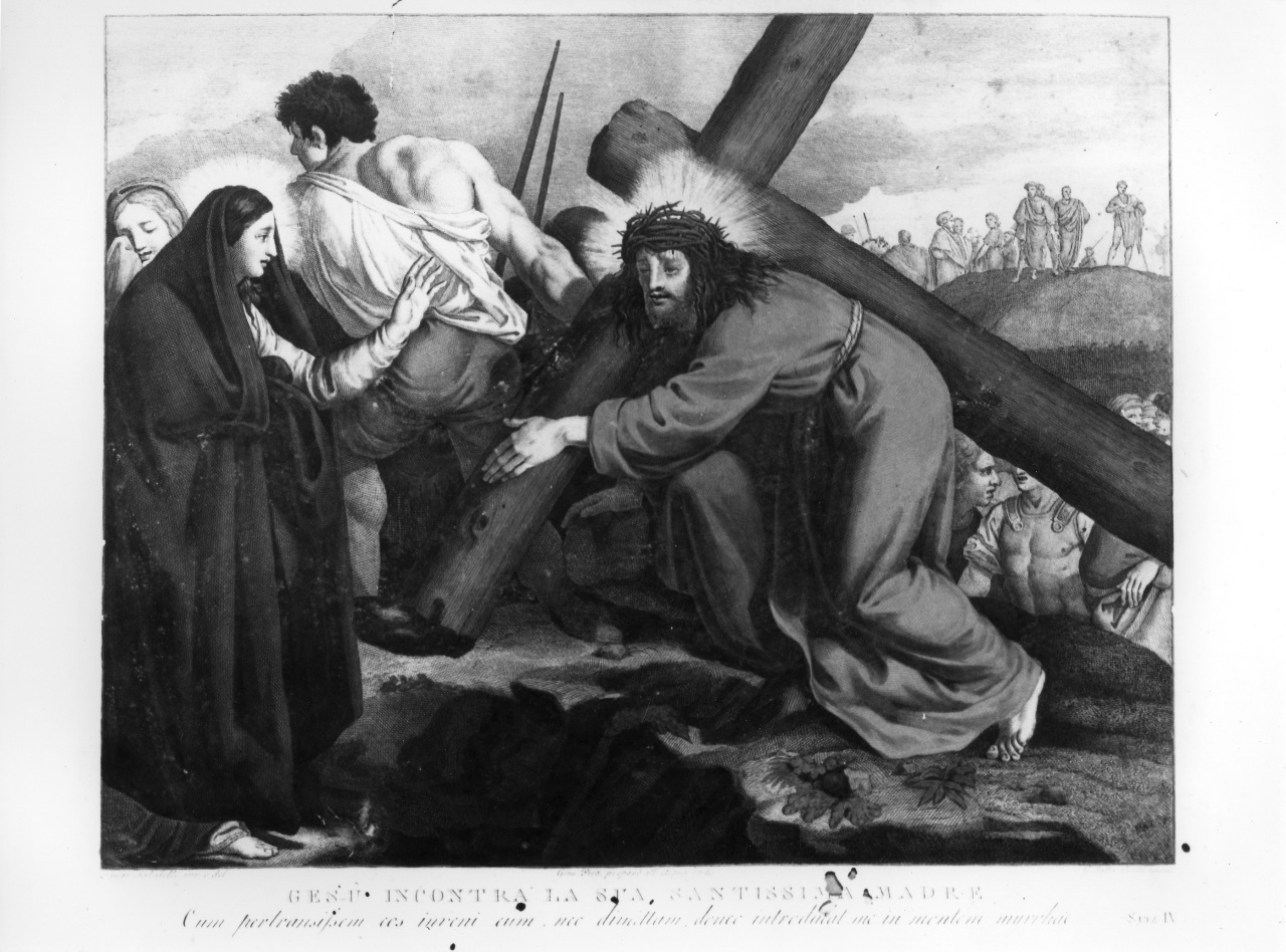 stazioni della via crucis (stampa, serie) di Sabatelli Luigi, Pera Giuseppe, Eredi Benedetto, Cecchi Giovan Battista (prima metà sec. XIX)