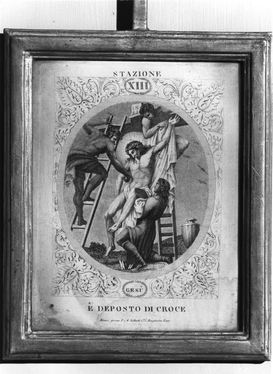 stazione XIII: Gesù deposto dalla croce (stampa, serie) di Rados Luigi (sec. XIX)