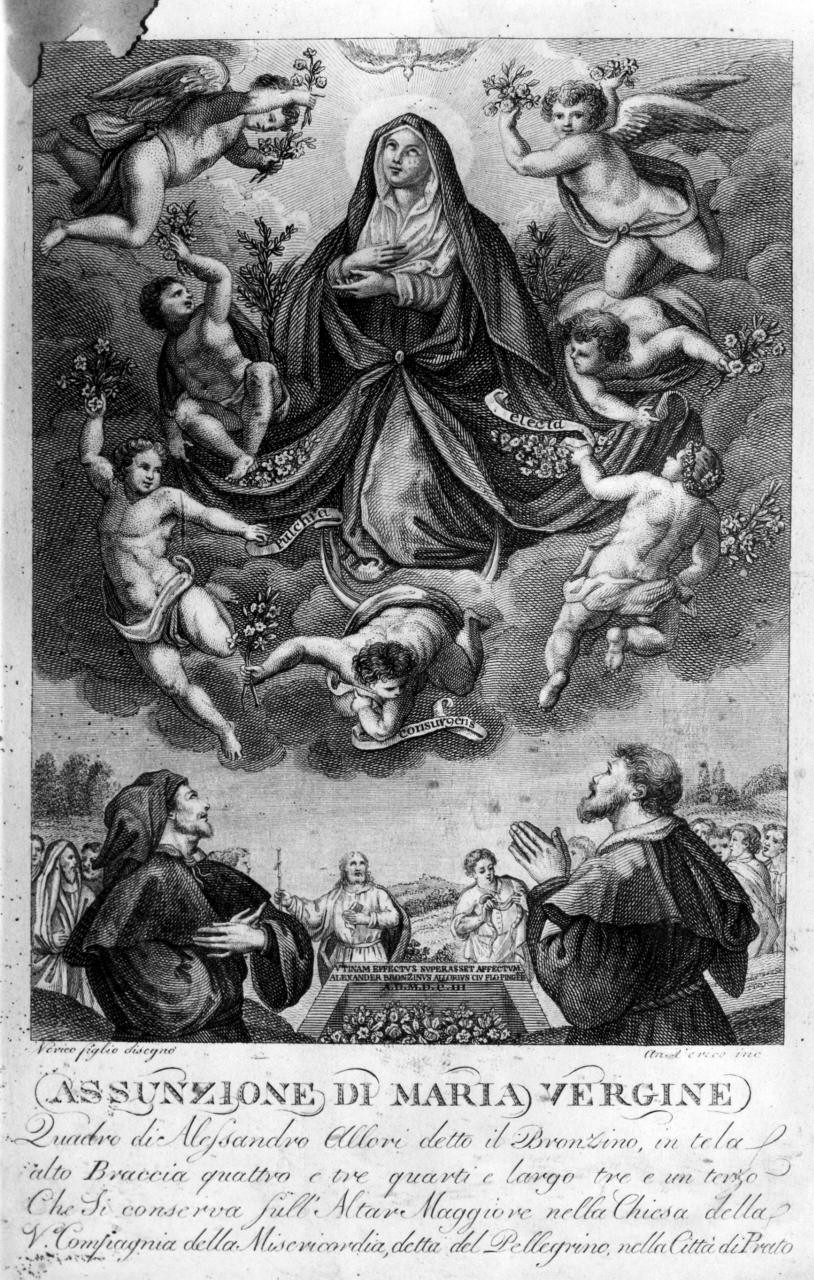 assunzione della Madonna (stampa) di Verico Antonio (prima metà sec. XVIII)