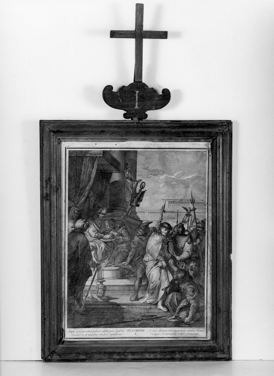 stazioni della via crucis (stampa, serie) di Zugno Francesco, Baratti Antonio, Crosato Giovanni Battista, Maggiotto Domenico, Berardi Fabio, Fontebasso Francesco, Angeli Giuseppe, Del Colle Pellegrino, Diziani Gaspare, Lante Giuseppe, Wagner Joseph, Marieschi Michele (ultimo quarto sec. XVIII)