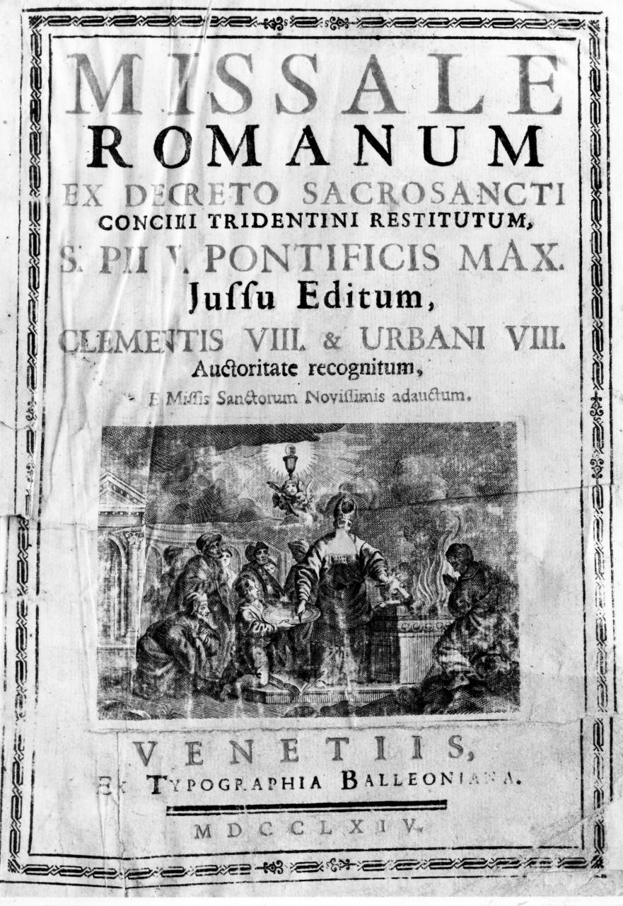 Mosè sacrifica un vitello (stampa) di Orsolini Carlo (terzo quarto sec. XVIII)