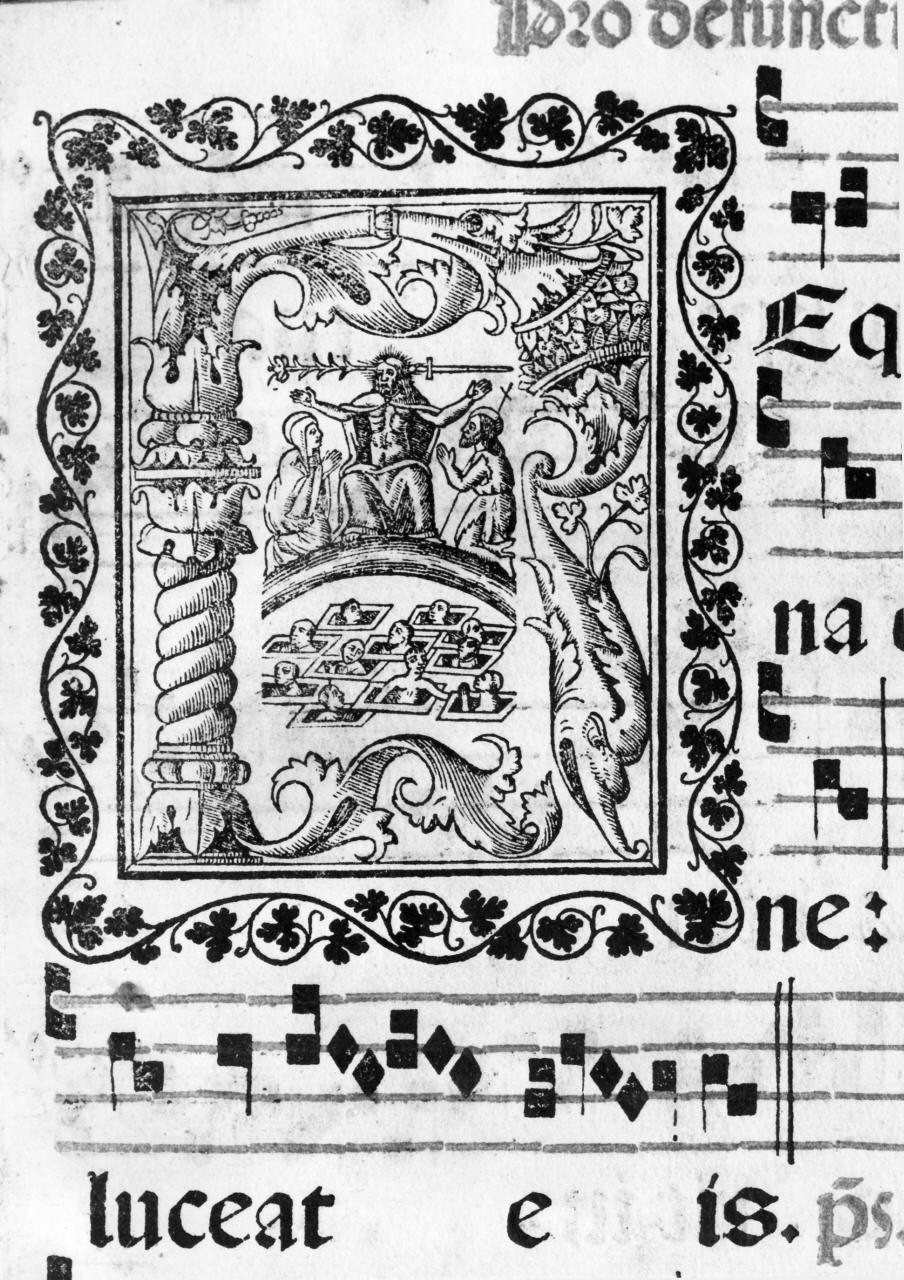 Cristo Giudice con la Madonna e San Giovanni Evangelista (stampa) - ambito toscano (fine/inizio secc. XV/ XVI)