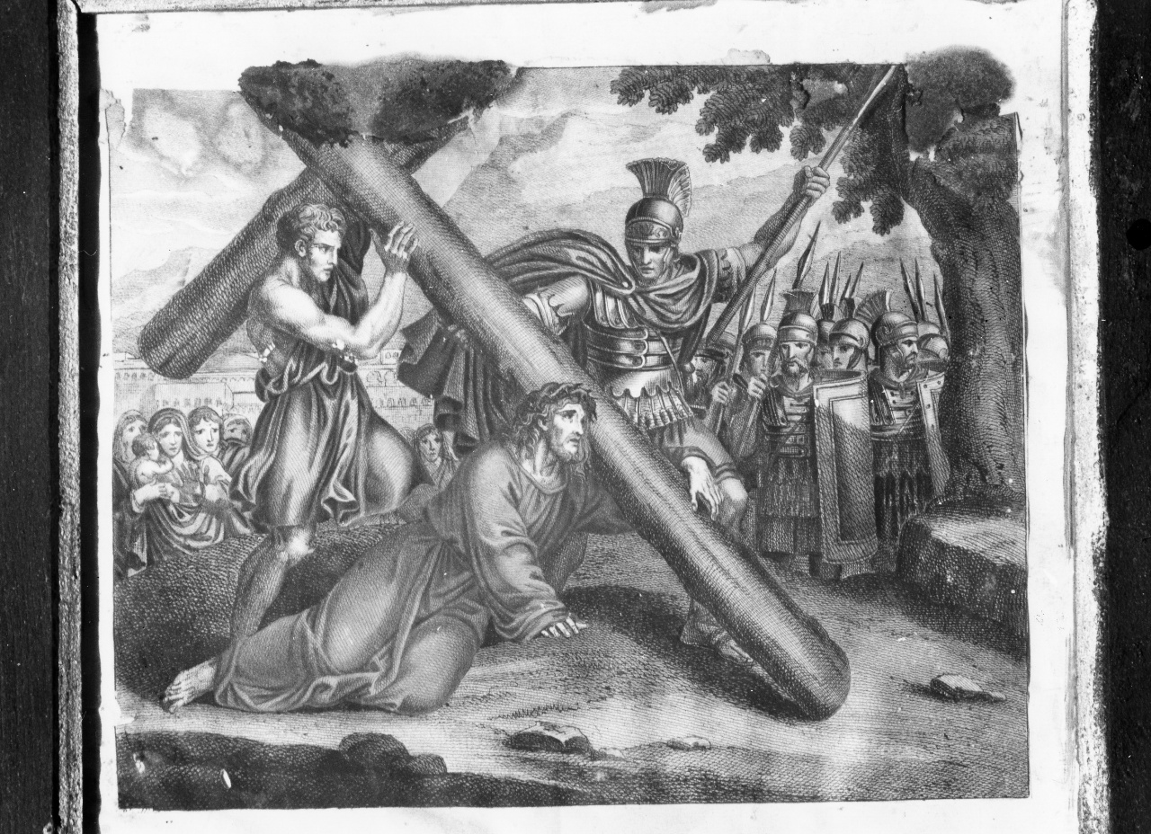 stazioni della via crucis (stampa, serie) di Pinelli Bartolomeo (sec. XIX)