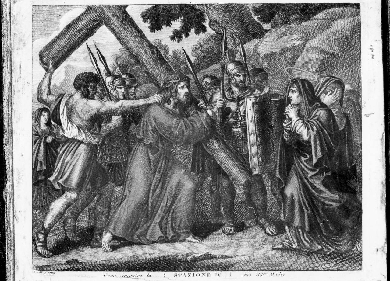 stazioni della via crucis (stampa, serie) di Pinelli Bartolomeo (sec. XIX)