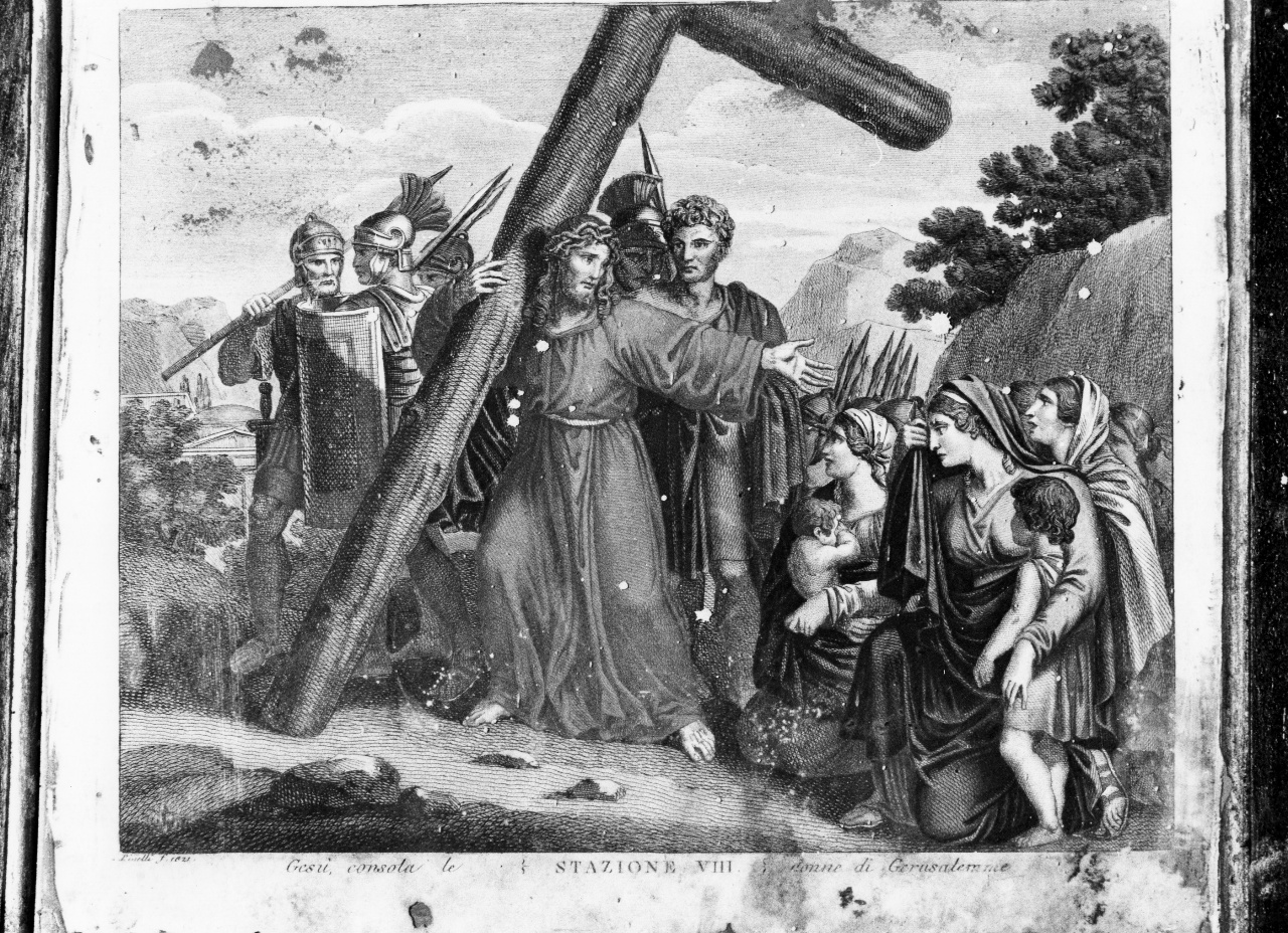 stazioni della via crucis (stampa, serie) di Pinelli Bartolomeo (sec. XIX)