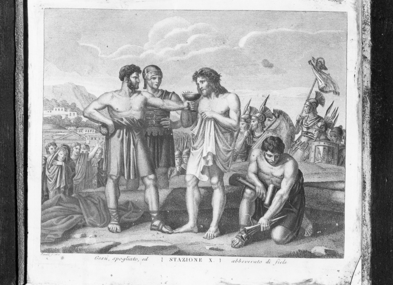 stazioni della via crucis (stampa, serie) di Pinelli Bartolomeo (sec. XIX)