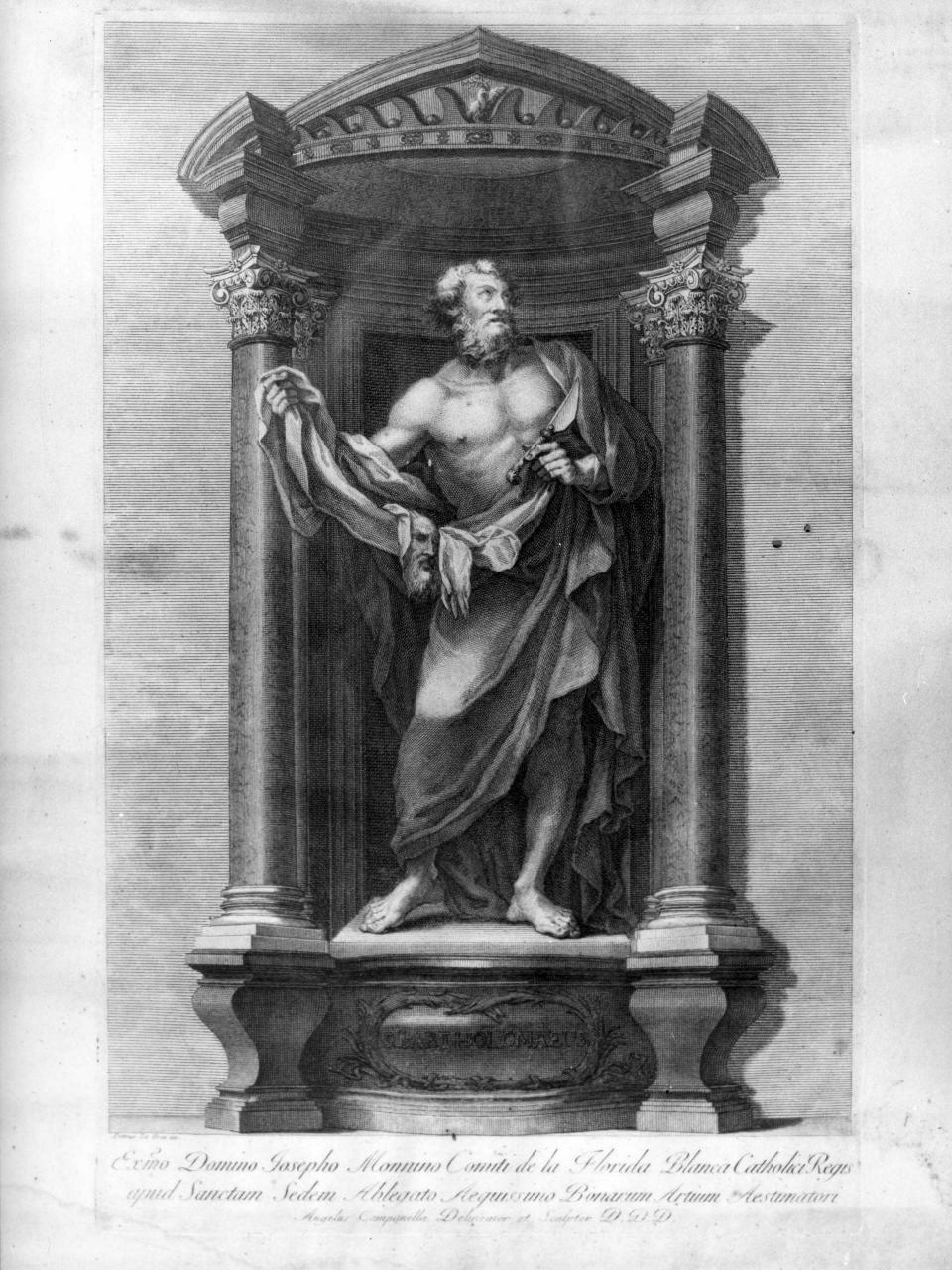apostolo (stampa) di Le Gros Pierre il Giovane, Campanella Angiolo (seconda metà sec. XVIII)