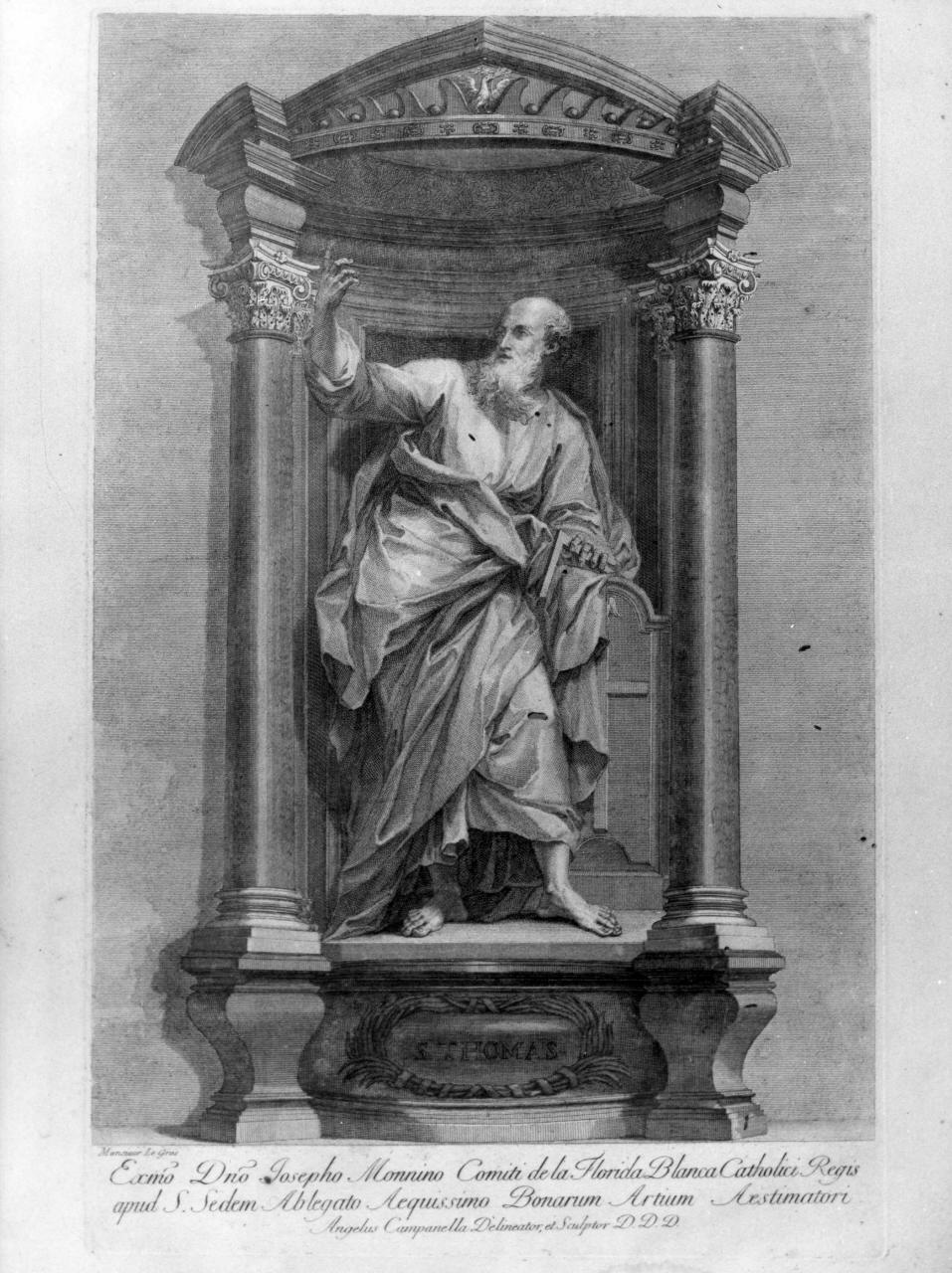 apostolo (stampa) di Le Gros Pierre il Giovane, Campanella Angiolo (seconda metà sec. XVIII)