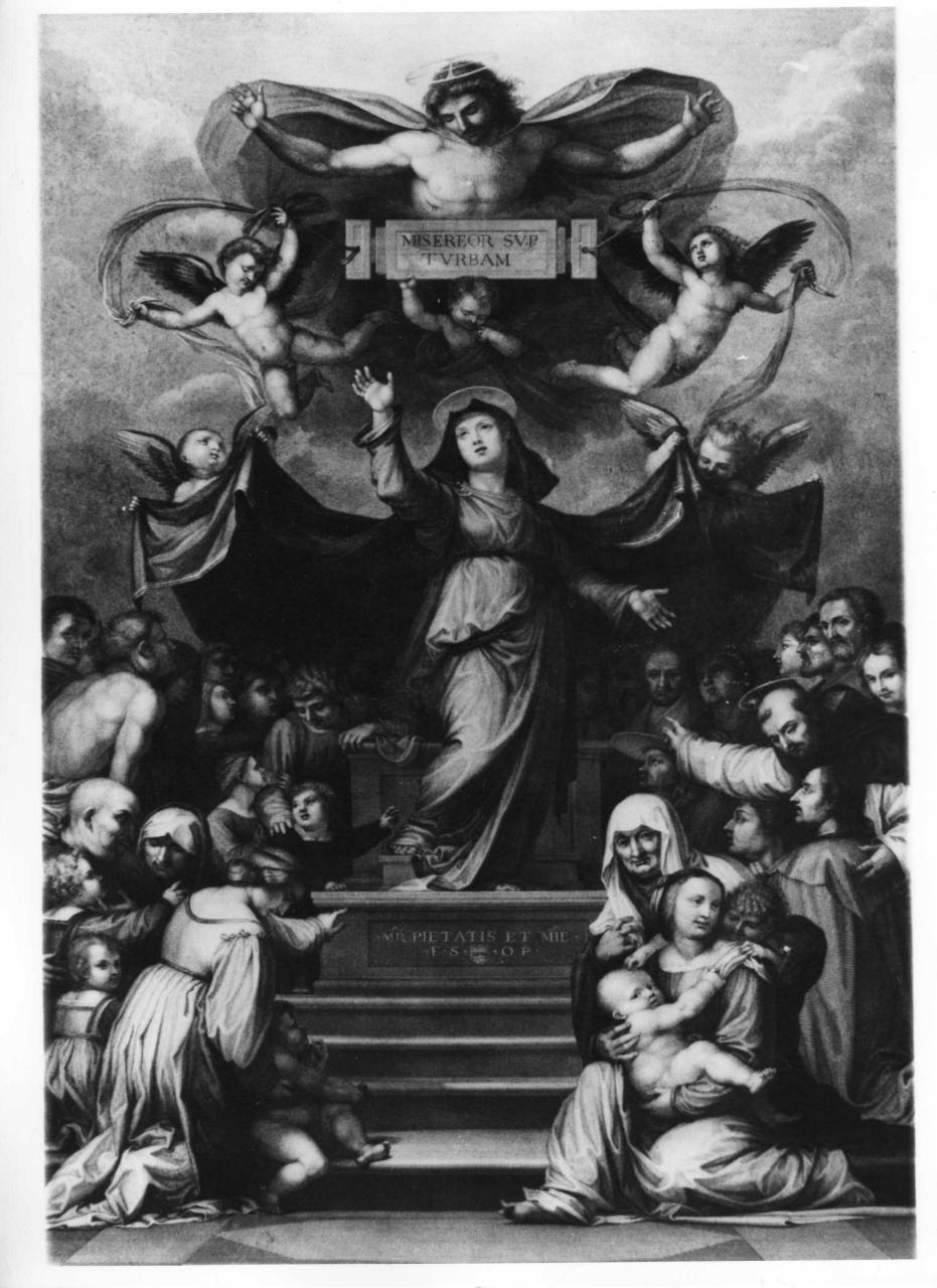 Madonna (stampa) di Della Porta Bartolomeo detto Fra' Bartolomeo, Saunders Joseph, Fanucchi Carlo (prima metà sec. XIX)