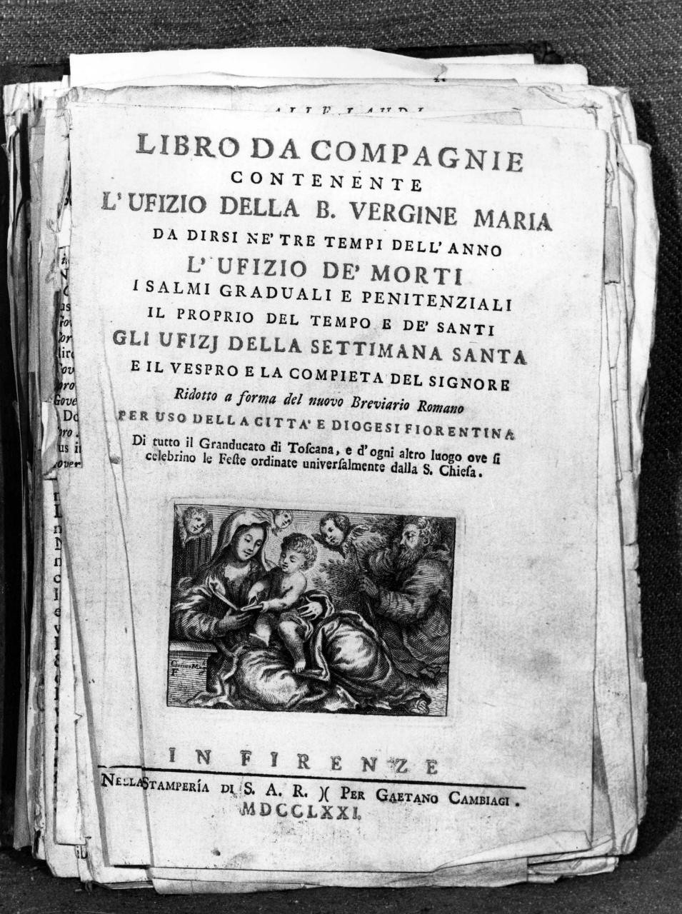 Sacra Famiglia (stampa) - ambito toscano (sec. XVIII)