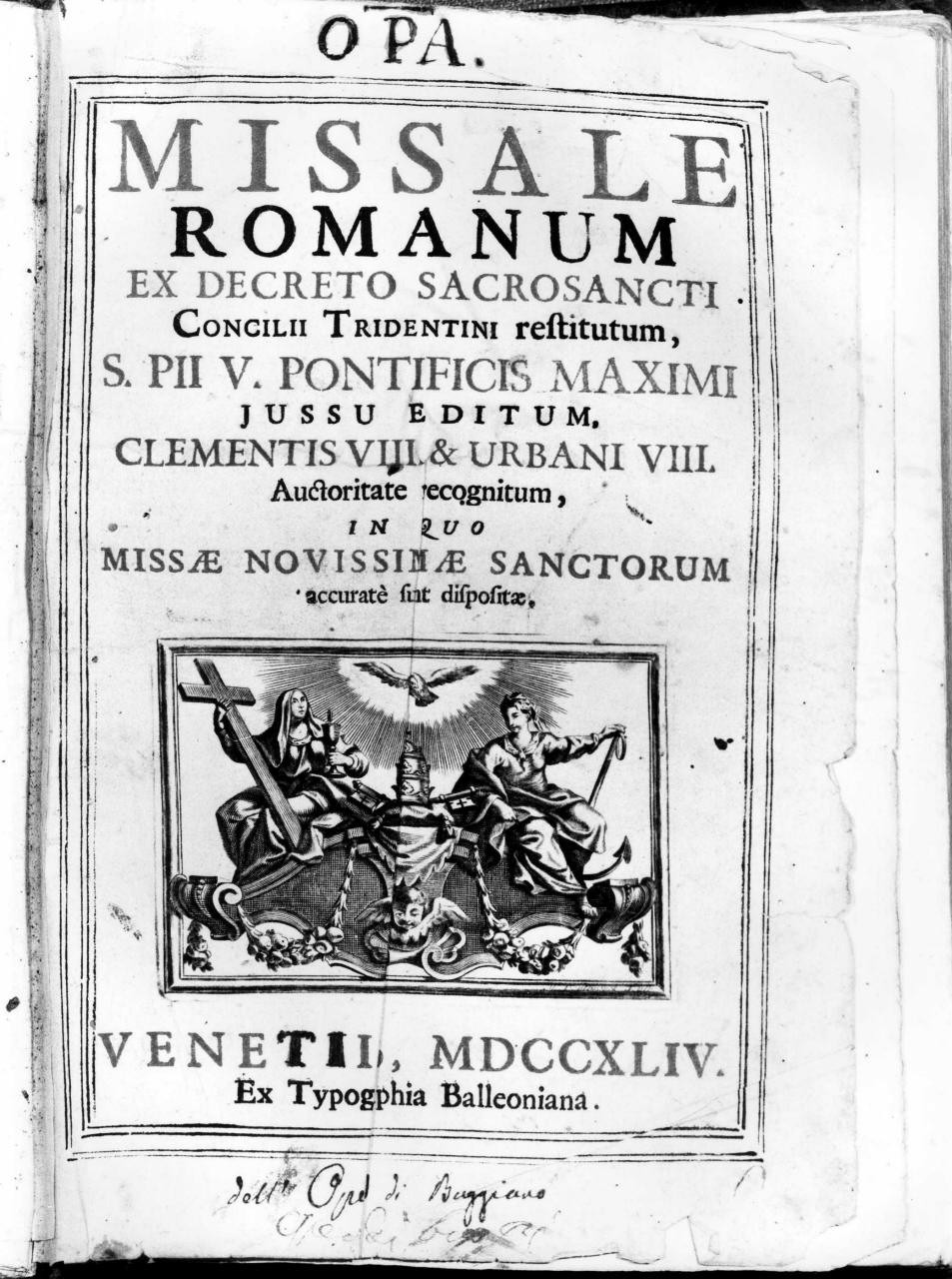 allegoria della Chiesa (stampa) di Beylbrouck J. M (sec. XVIII)