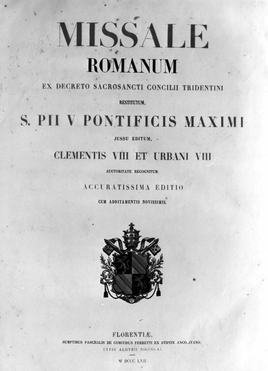 stemma papale (stampa) - ambito italiano (sec. XIX)