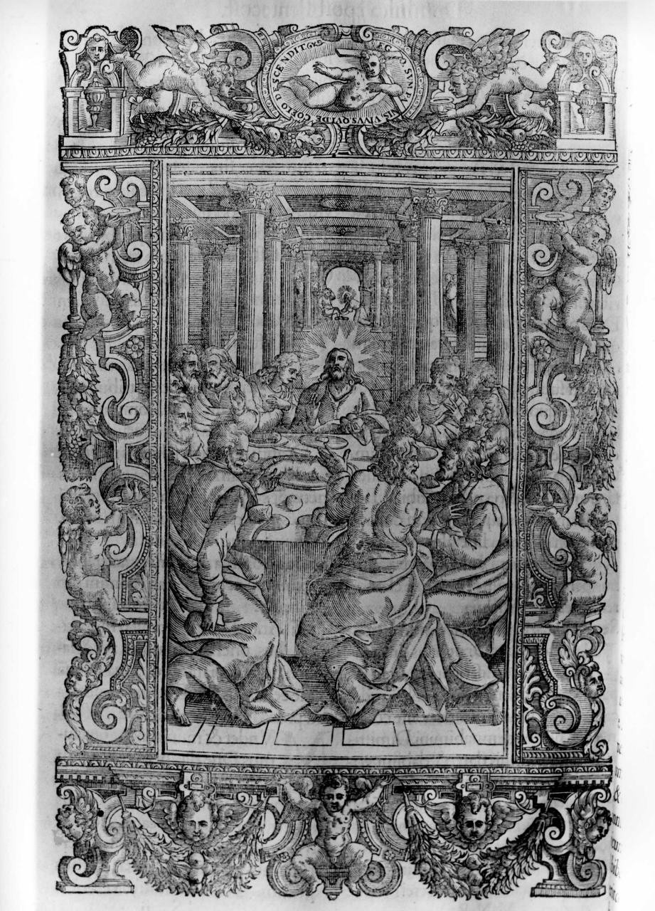 ultima cena (stampa) - ambito italiano (primo quarto sec. XVII)