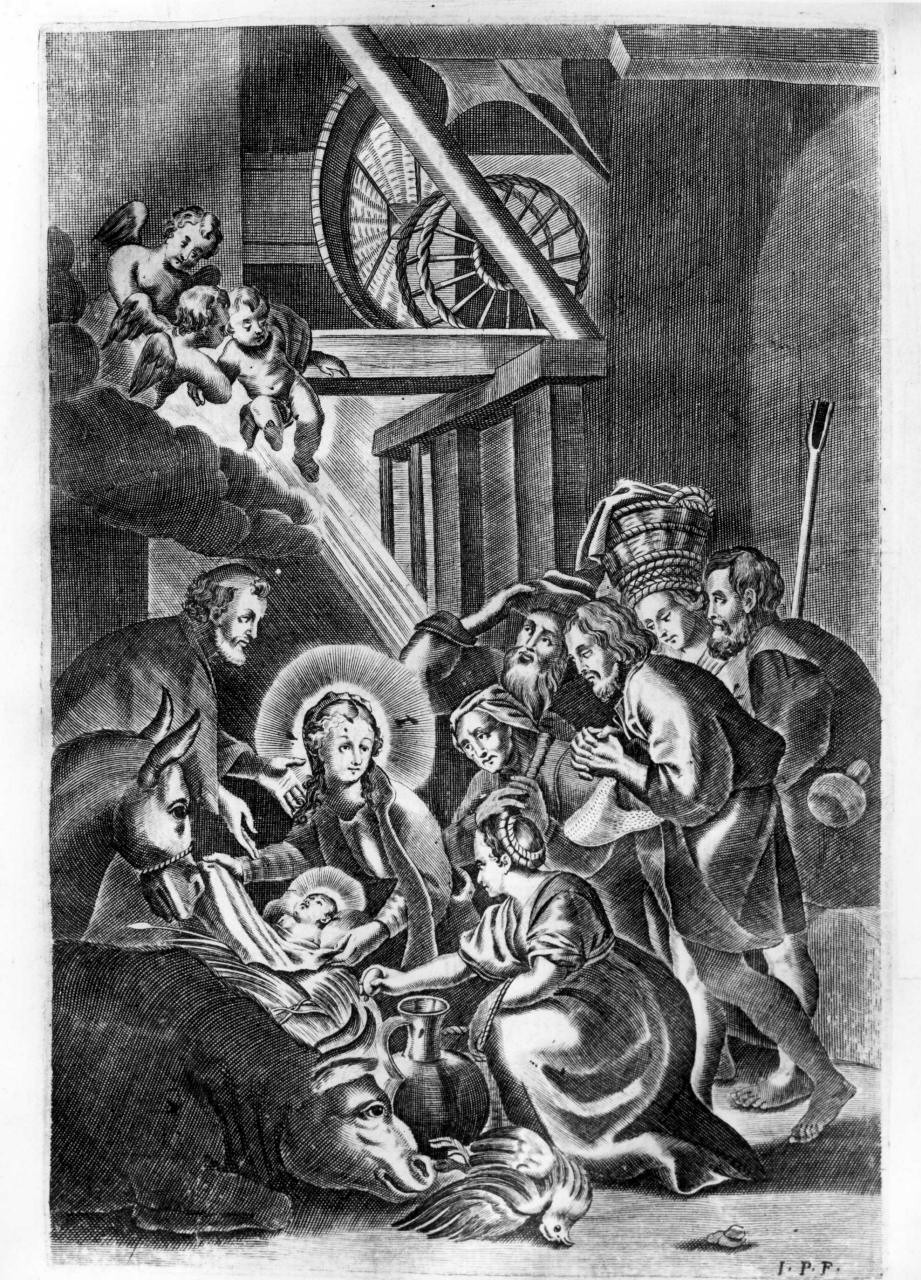 Natività di Gesù (stampa) di Piccini Elisabetto detta Suor Isabella (sec. XVII)