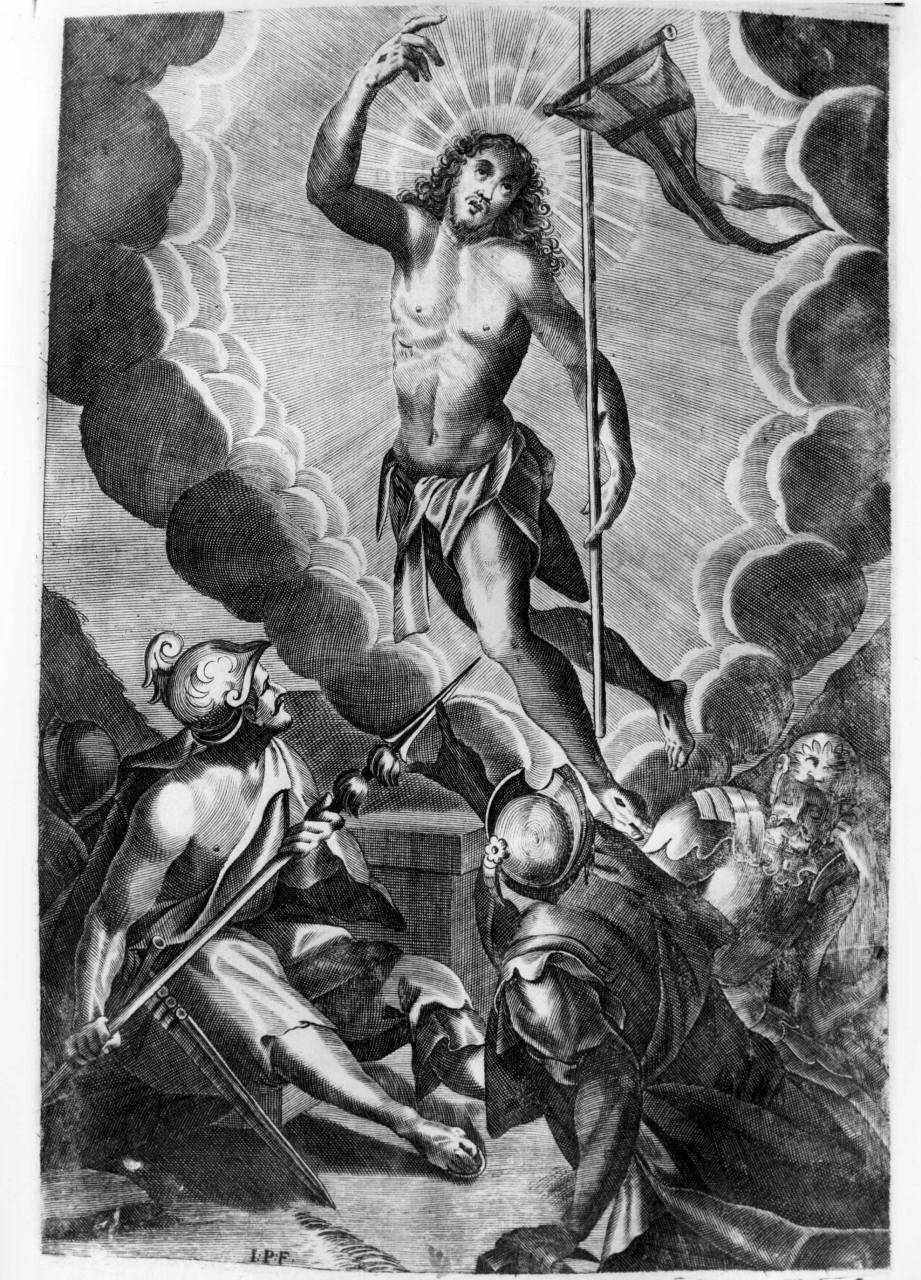 resurrezione di Cristo (stampa) di Piccini Elisabetto detta Suor Isabella (sec. XVII)