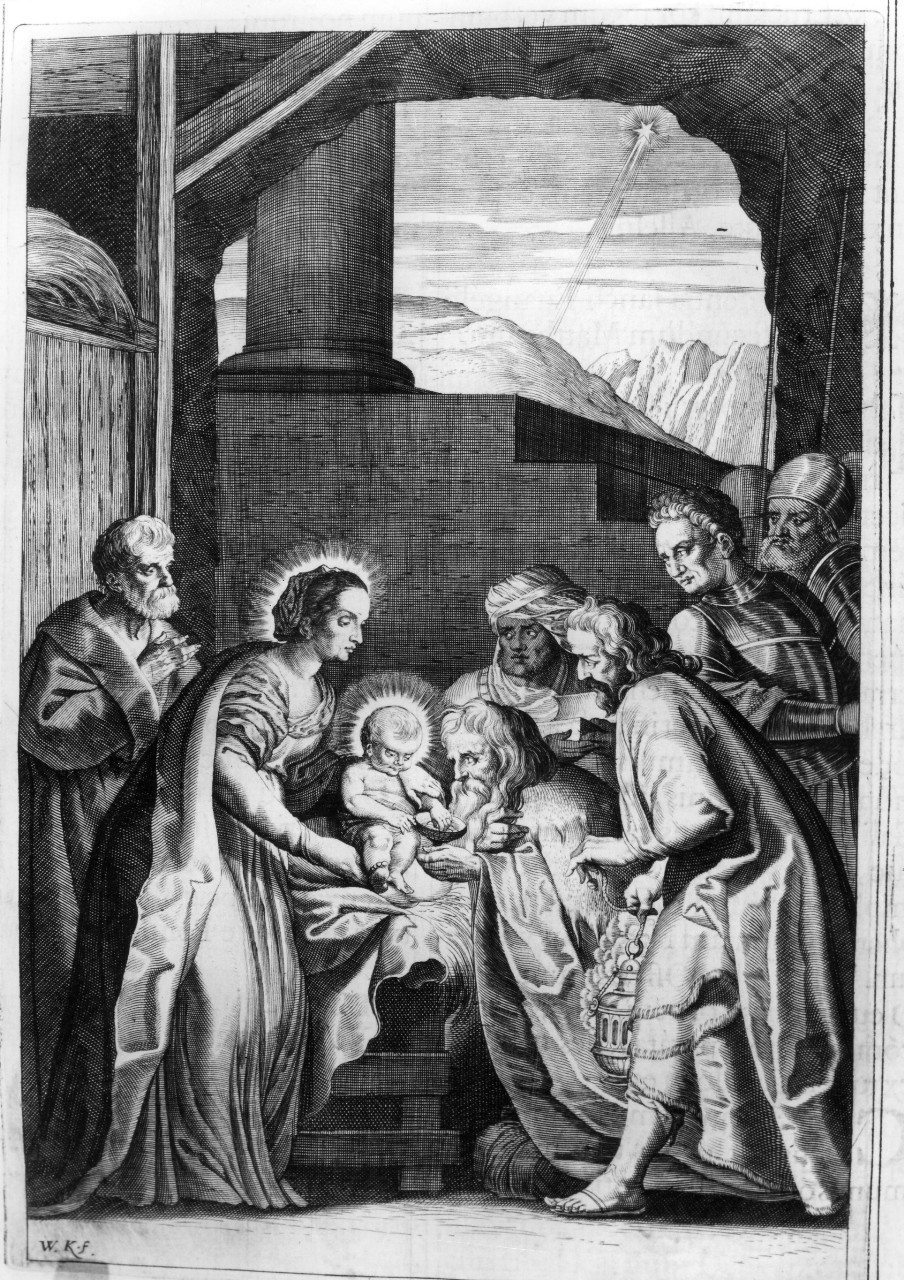 natività di Gesù (stampa) di Kilian Wolfgang Philipp (sec. XVII)