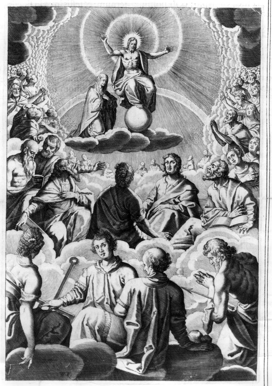 Cristo in gloria (stampa) di Kilian Wolfgang Philipp (sec. XVII)