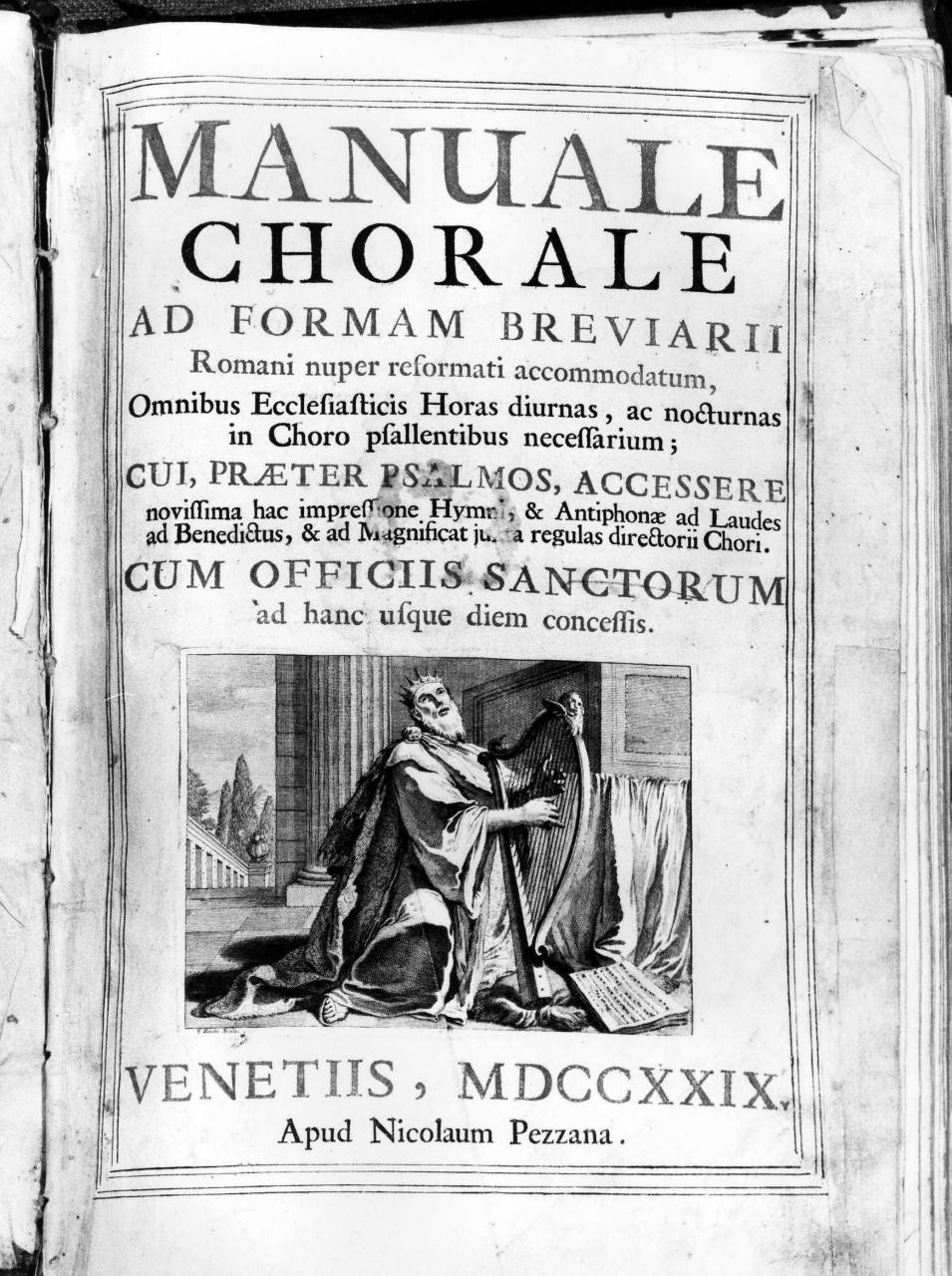 David suona l'arpa (stampa) di Zucchi Francesco (sec. XVIII)