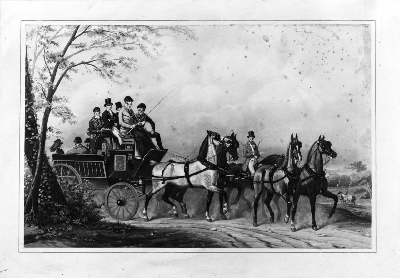 carrozza inglese (stampa) - ambito francese (secondo quarto sec. XIX)