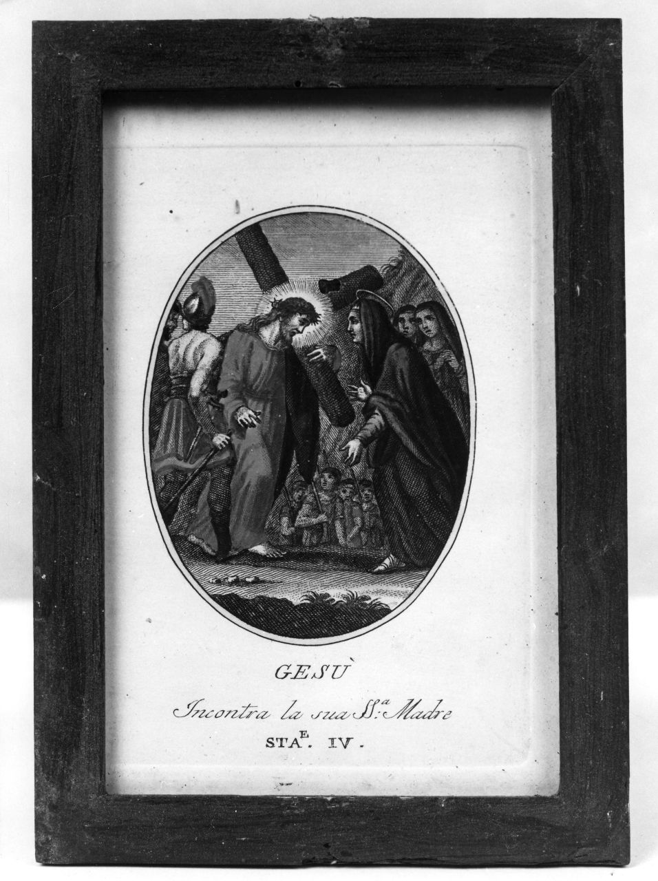 stazione IV: Gesù incontra la Madonna (stampa, serie) - ambito toscano (inizio sec. XIX)