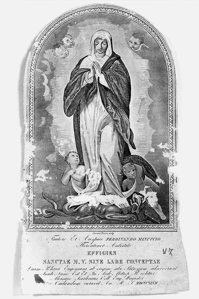 Immacolata Concezione (stampa, serie) di Rivera Giovanni (sec. XIX)