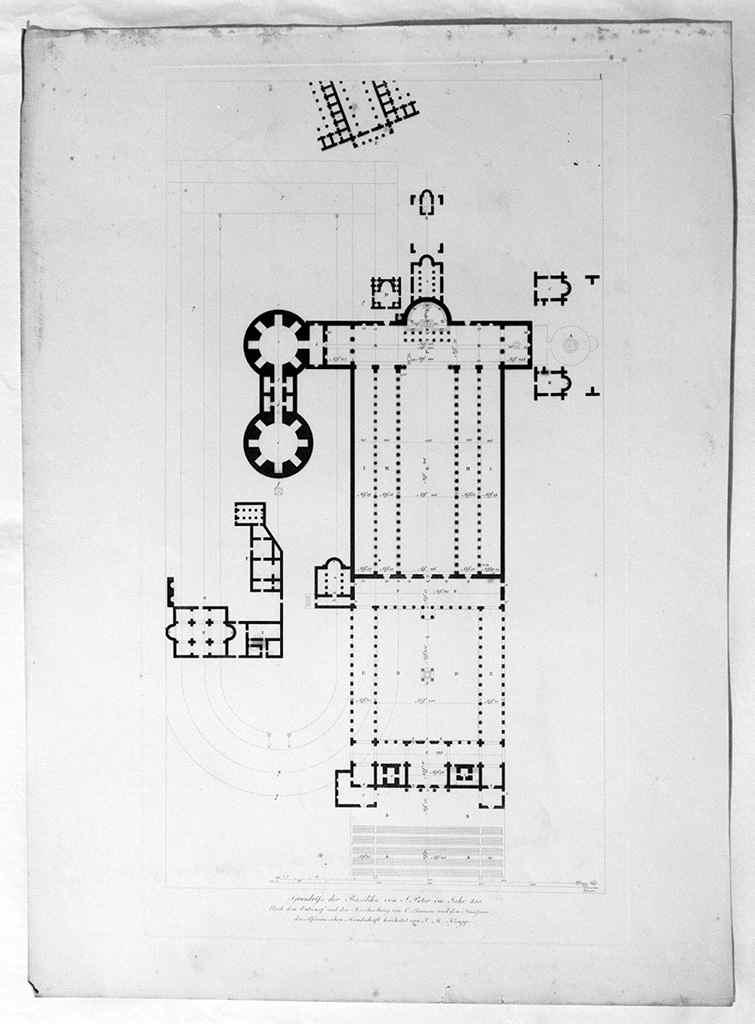 rilievi architettonici e decorazioni musive delle chiese di Roma (stampa, serie) - ambito francese (sec. XIX)