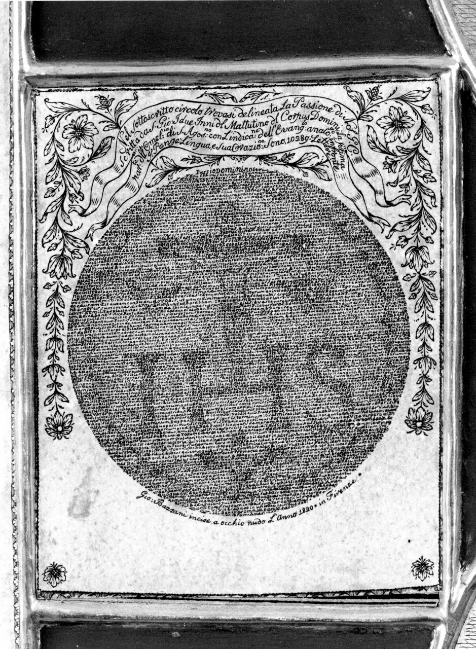 monogramma cristologico (stampa smarginata) di Bazzani Giovanni (sec. XIX)