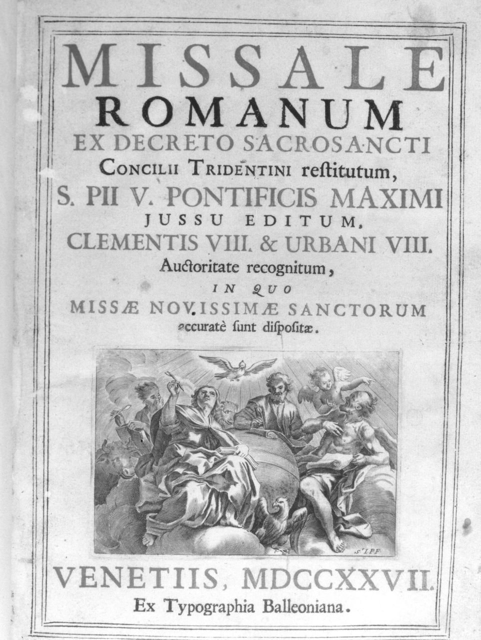 quattro evangelisti (stampa) di Piccini Elisabetto detta Suor Isabella, Solimena Francesco (sec. XVIII)