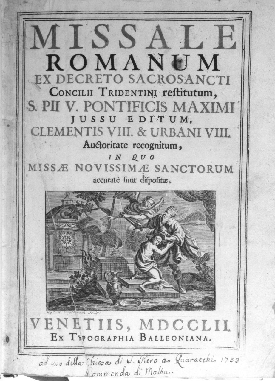 sacrificio di Isacco (stampa) di Heylbrouck Michael (sec. XVIII)