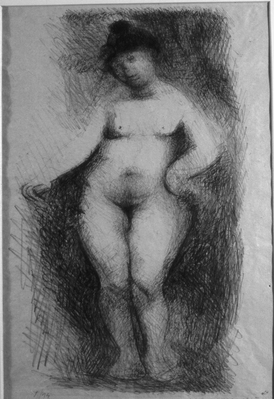 Primavera, figura femminile nuda in piedi (stampa) di Marini Marino (sec. XX)