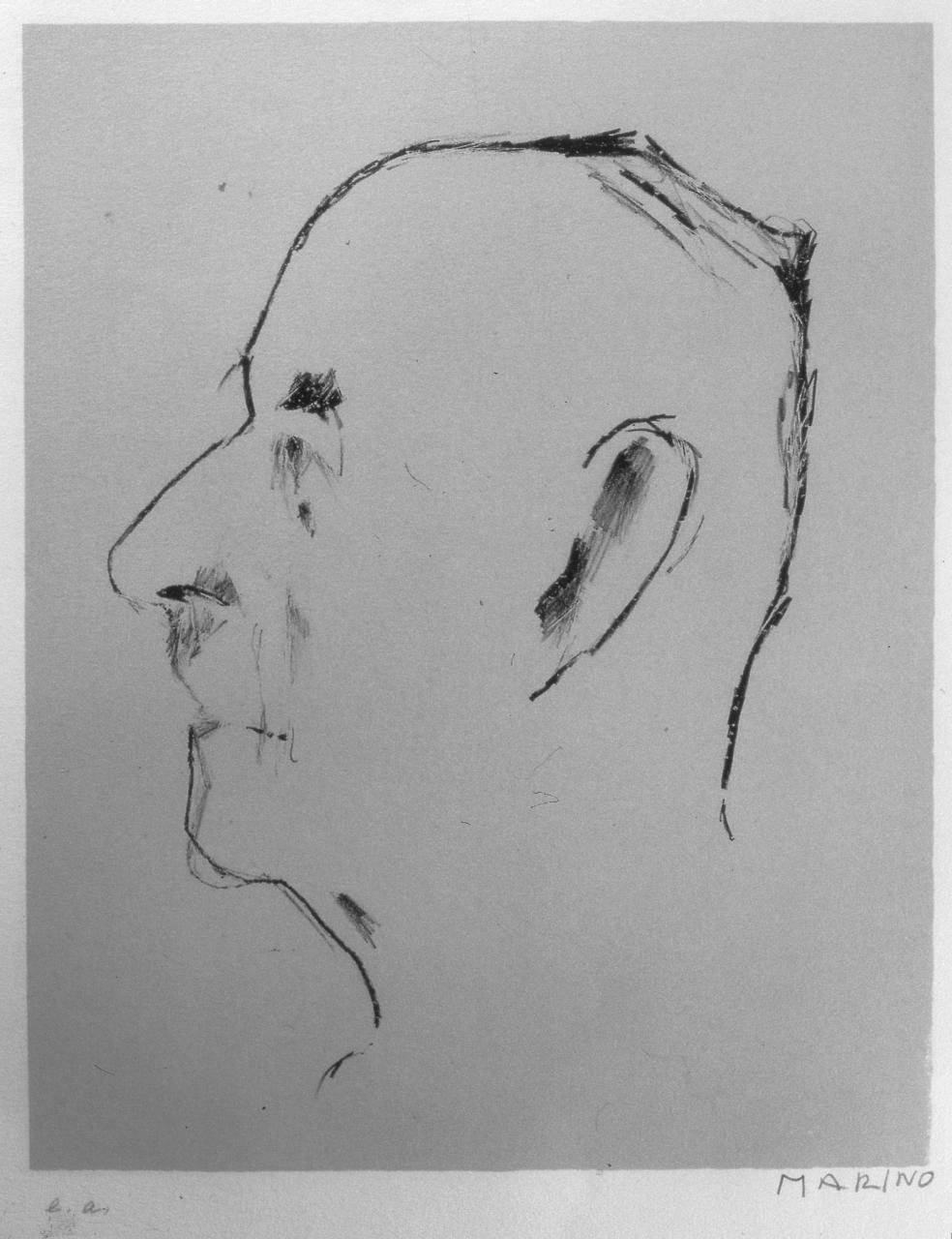 Ritratto di Thomas Mann, ritratto di Thomas Mann (stampa) di Marini Marino (sec. XX)
