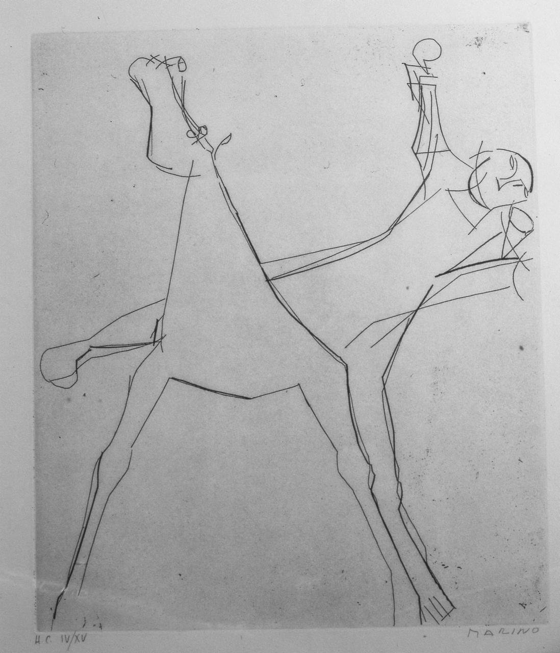 L' Idea, cavaliere (stampa) di Marini Marino (sec. XX)