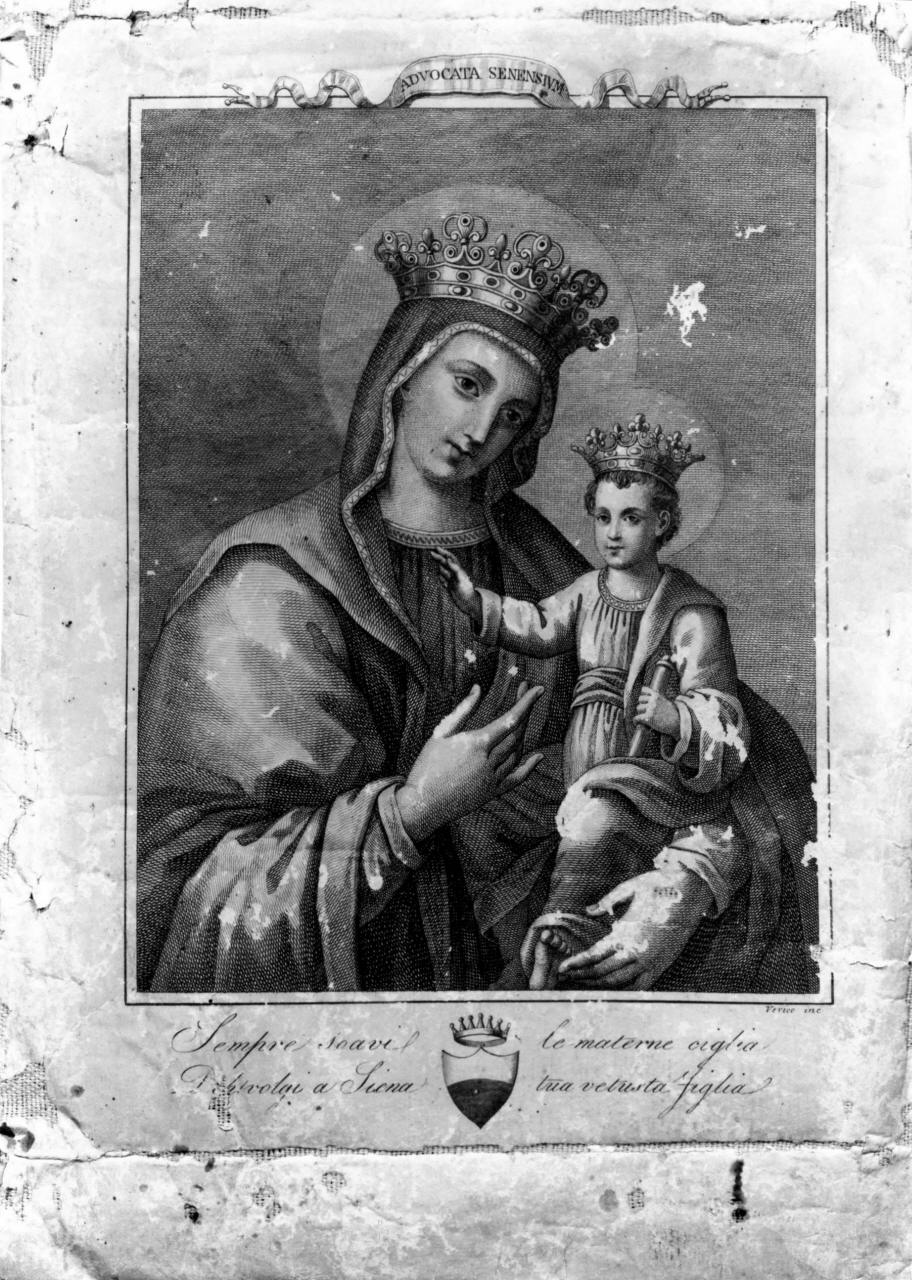 Madonna con Bambino (stampa) di Verico - ambito italiano, ambito italiano (primo quarto sec. XIX)