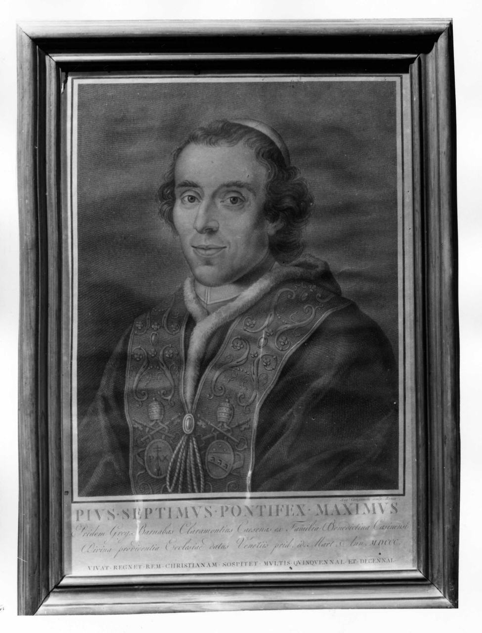 ritratto di papa Pio VII (stampa) di Campanella Angiolo - ambito romano, ambito romano (sec. XIX)