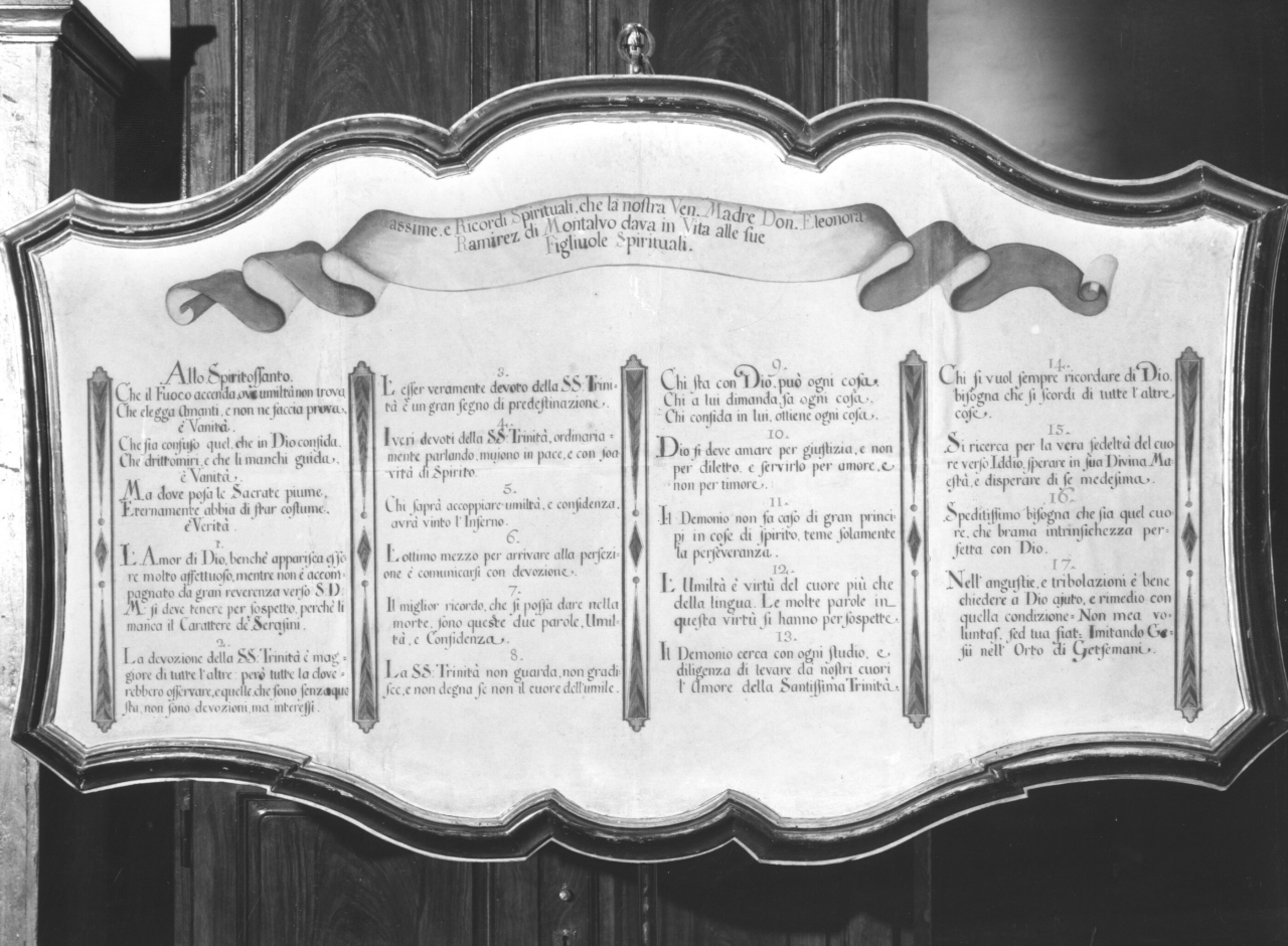 targa devozionale, serie - bottega toscana (sec. XVIII)