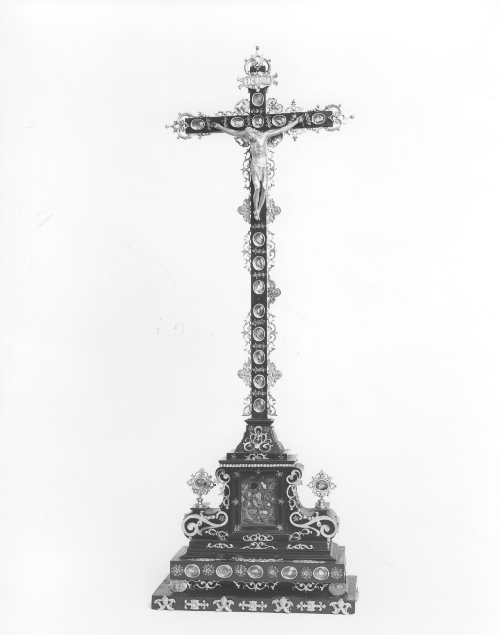 reliquiario - a croce - bottega toscana (inizio sec. XVII)